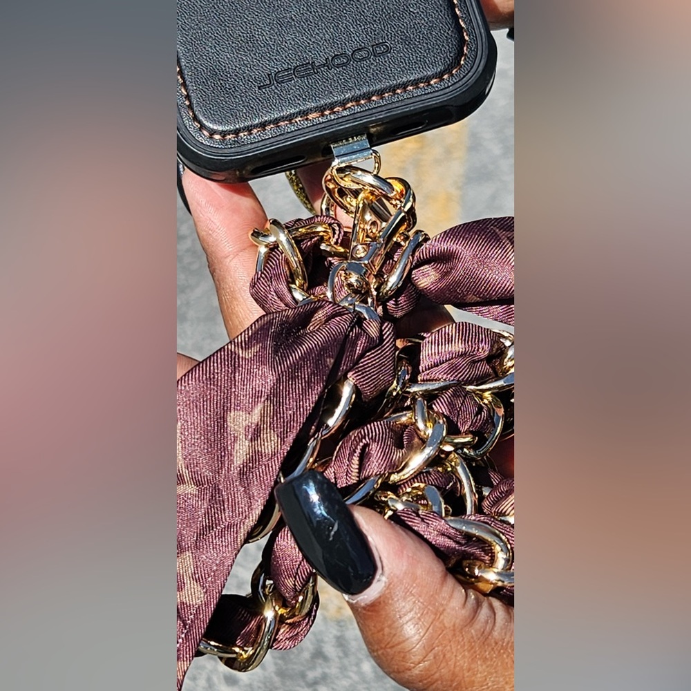 Fashion Scarf Crossbody/Necklace Phone Case Accessory- New - Picture 5 of 5
